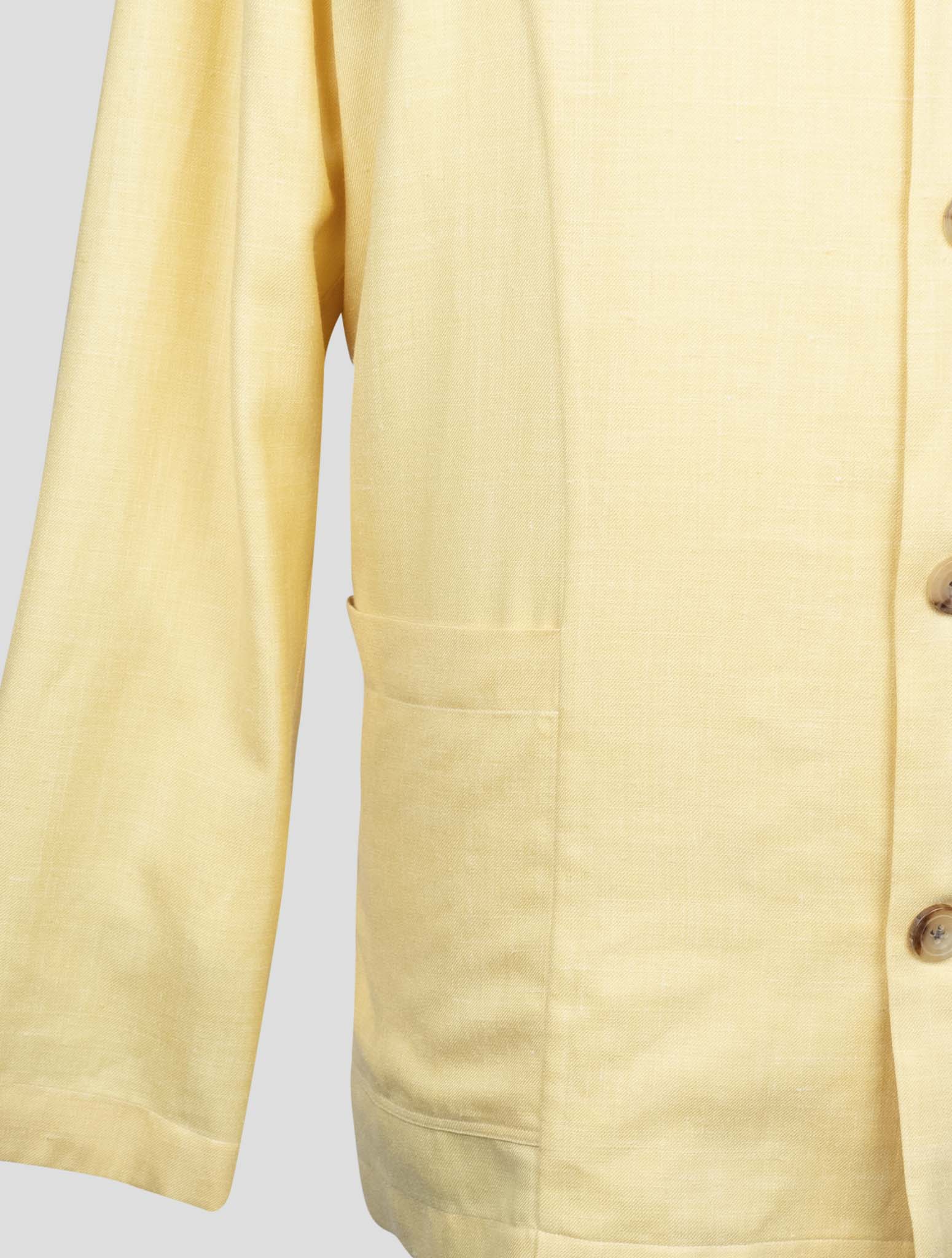 kiton Yellow Cashmere Silk Linen  Shirt Luca