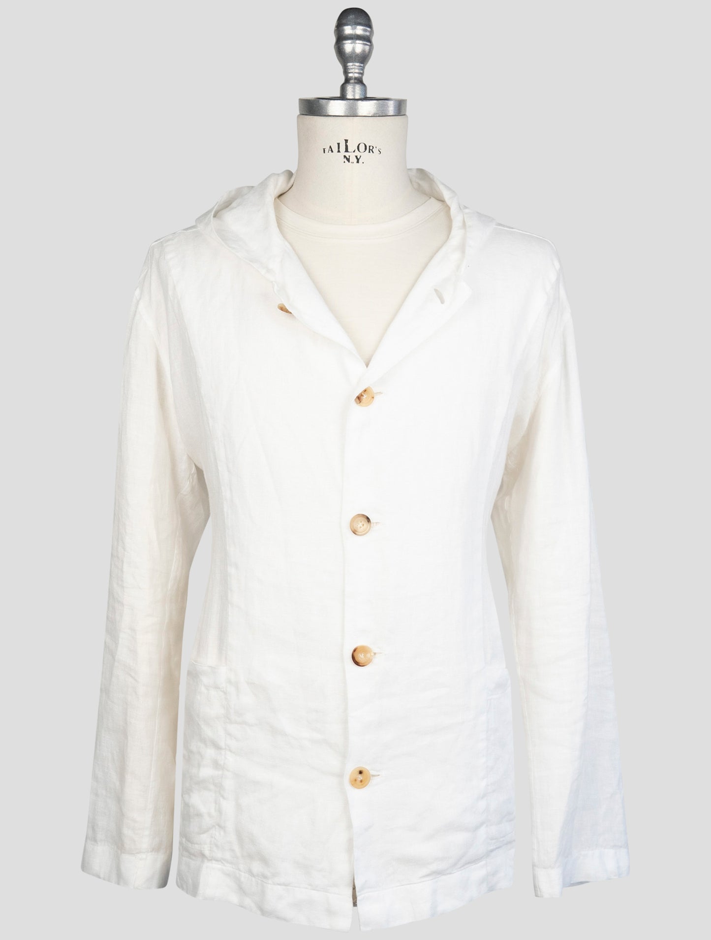 kiton White Linen  Shirt Luca