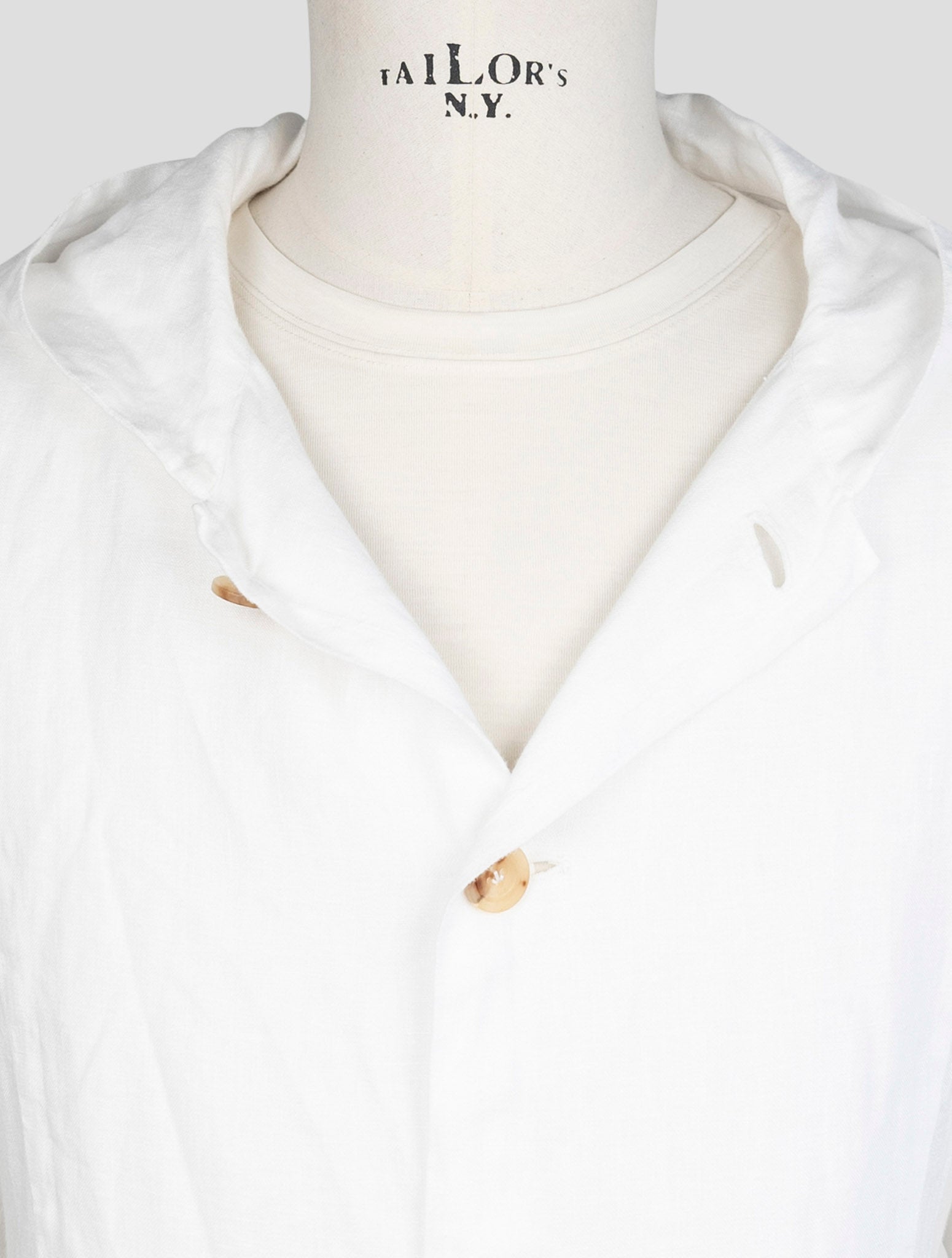 kiton White Linen  Shirt Luca