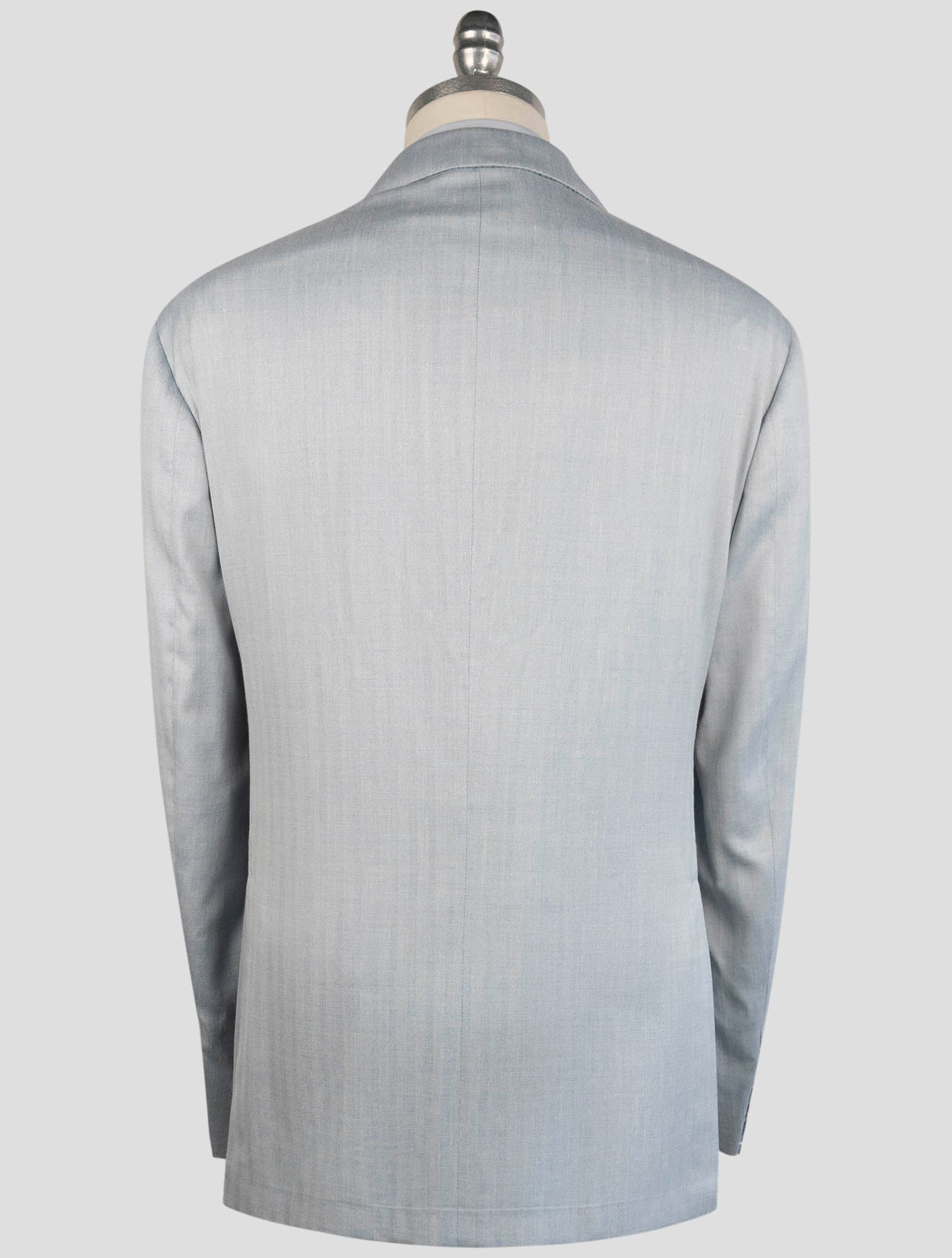 Kiton Light Blue Cashmere Wool Silk Linen Ea Suit