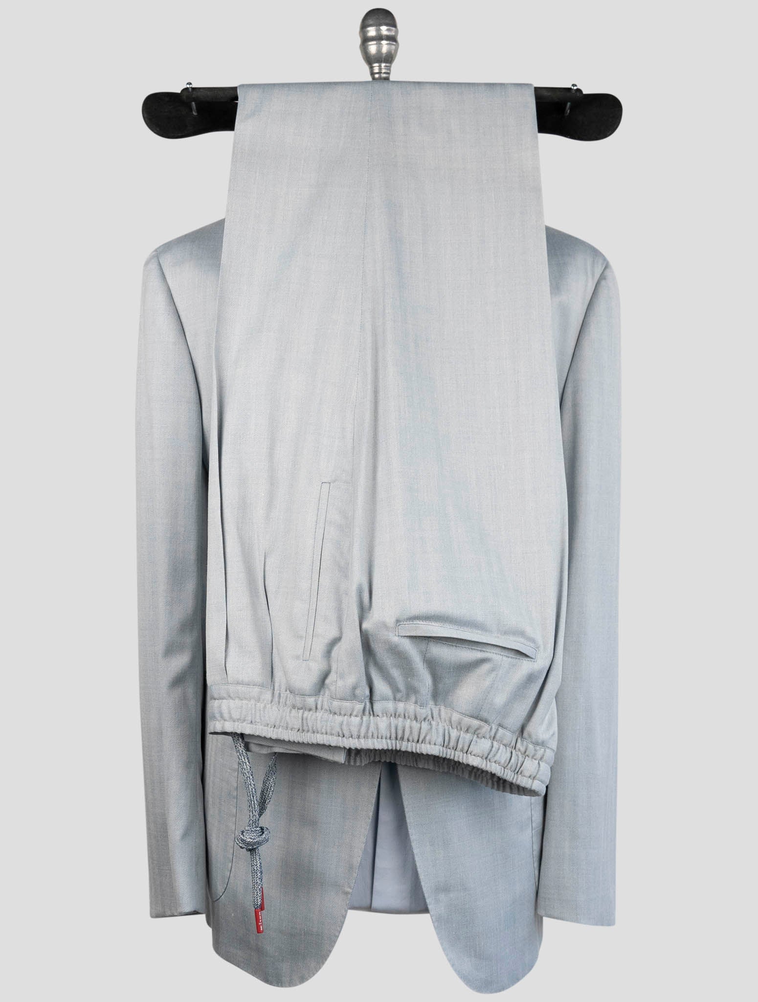 Kiton Light Blue Cashmere Wool Silk Linen Ea Suit