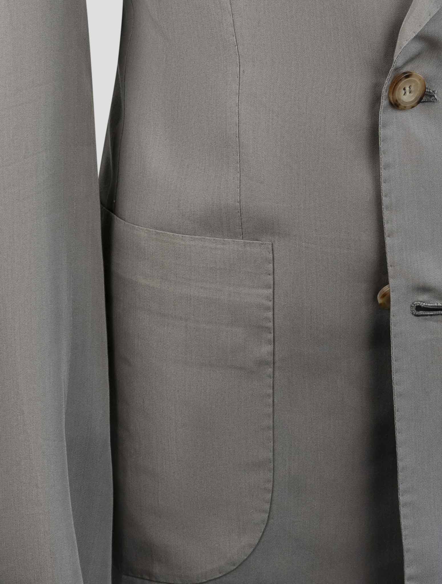 Kiton Gray Lyocell Viscose Silk Suit