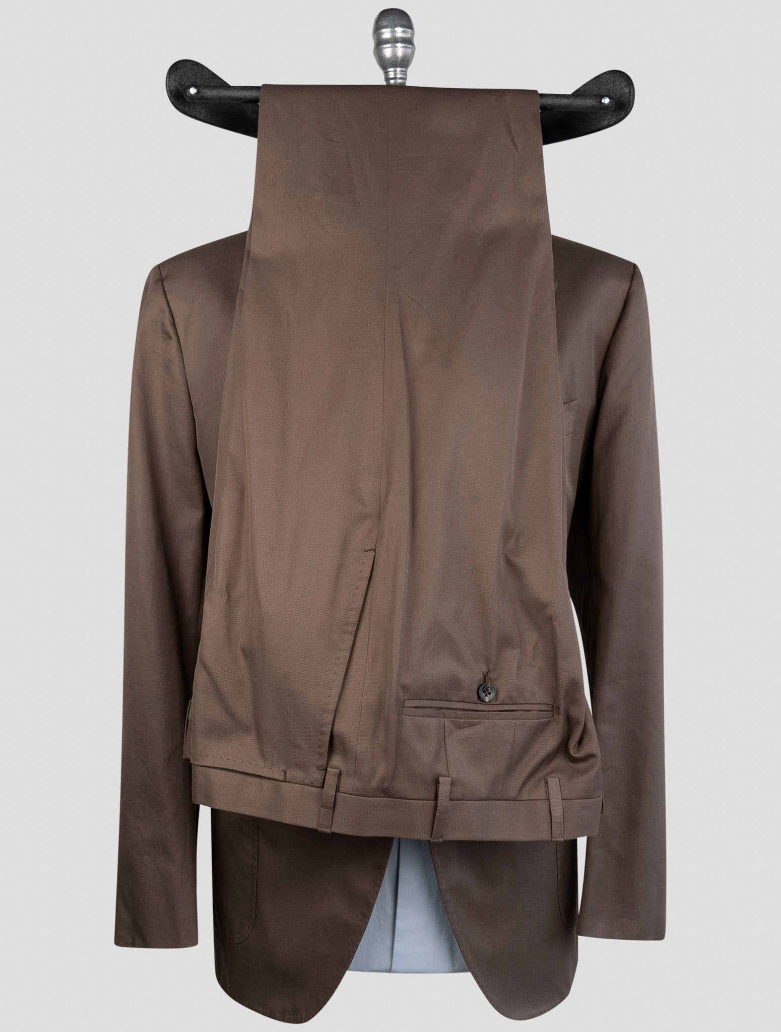 Kiton Brown Cotton Suit