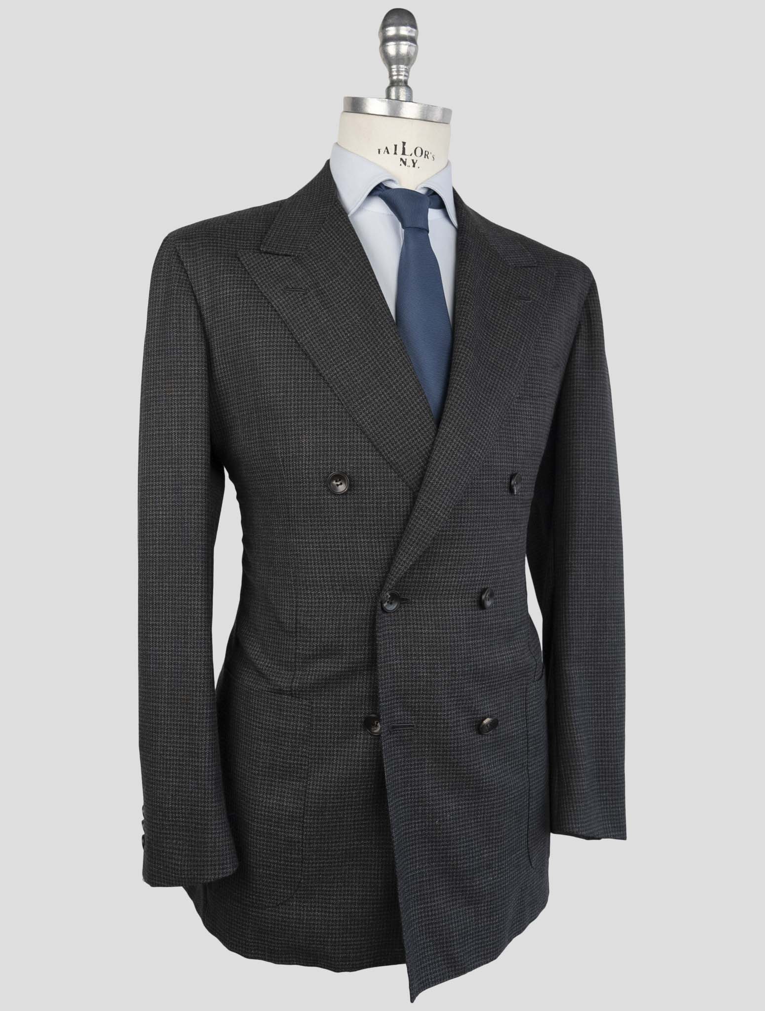 Kiton Gray Virgin Wool Cashmere Suit