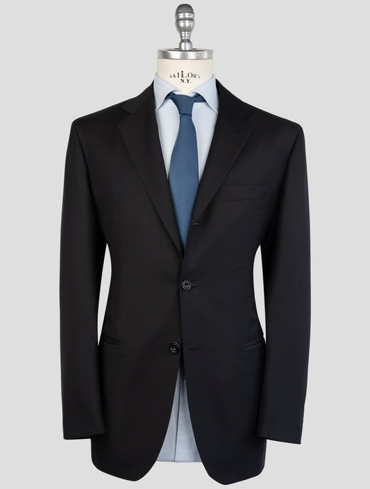 Kiton Black Wool 150's Diamante Blue Suit