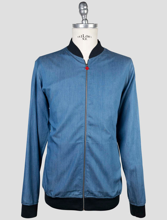 Kiton Light Blue Cotton Coat