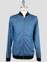 Kiton Light Blue Cotton Coat