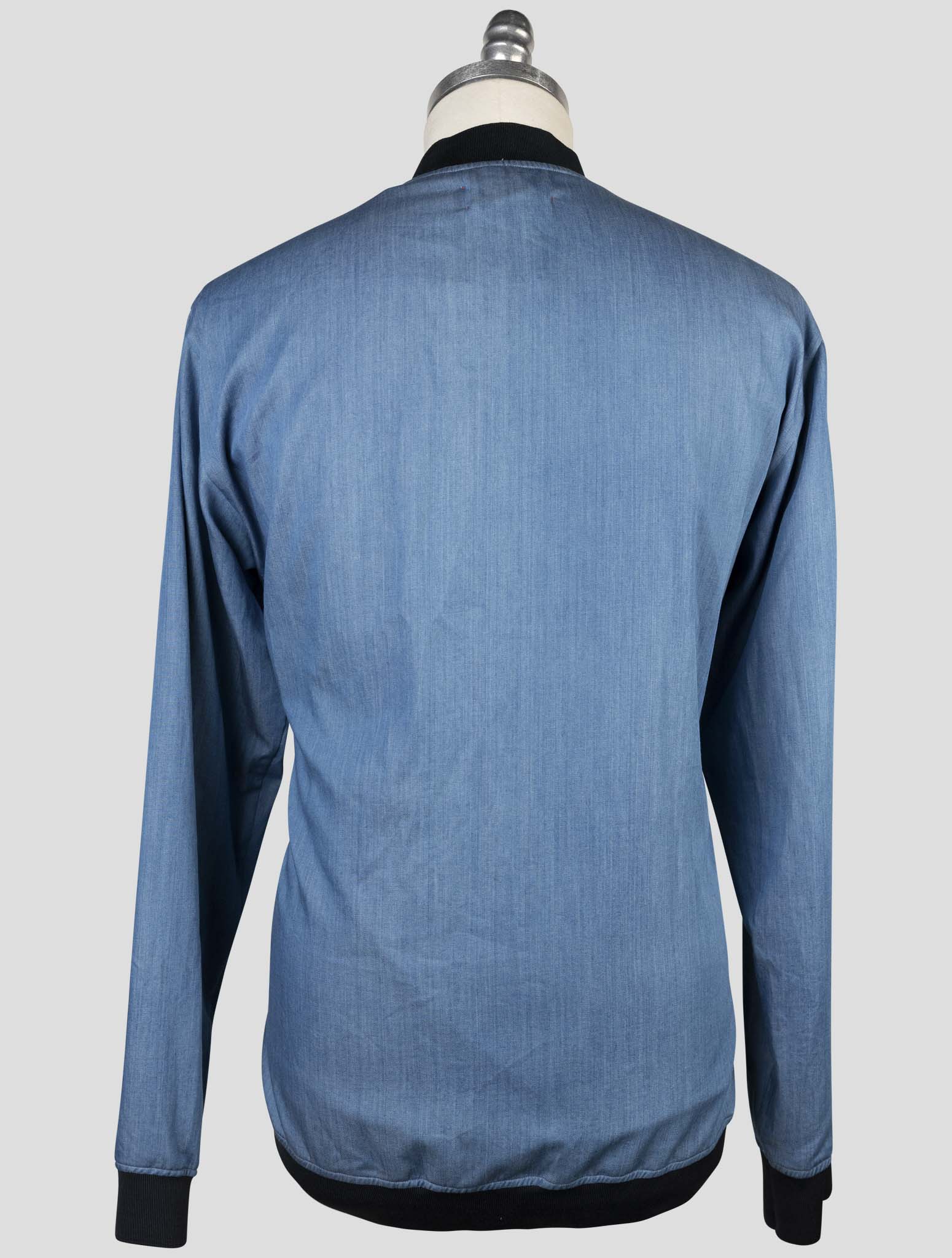 Kiton Light Blue Cotton Coat