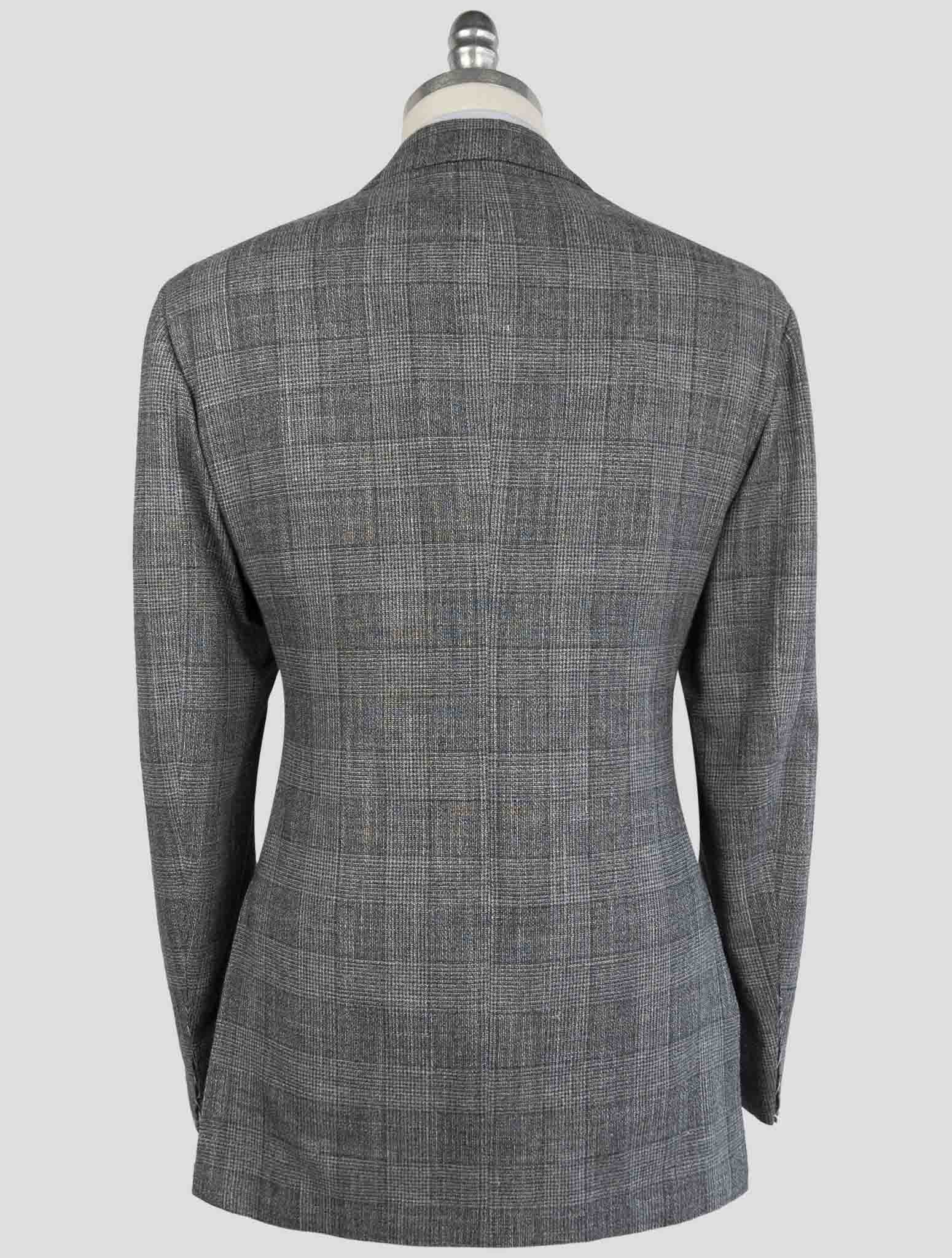 Kiton Light Gray Cashmere Virgin Wool Silk Linen Suit