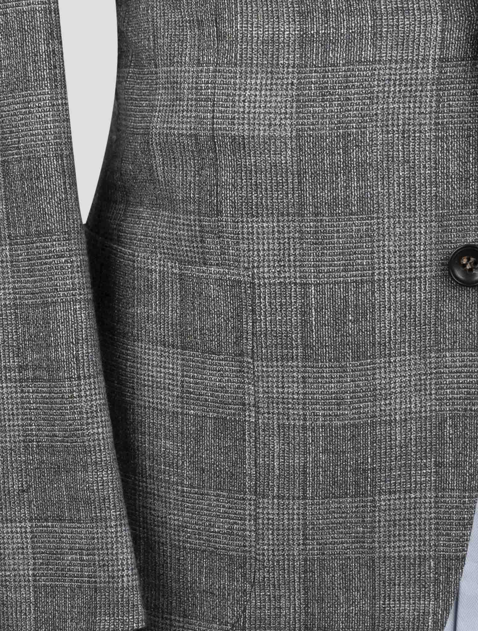 Kiton Light Gray Cashmere Virgin Wool Silk Linen Suit