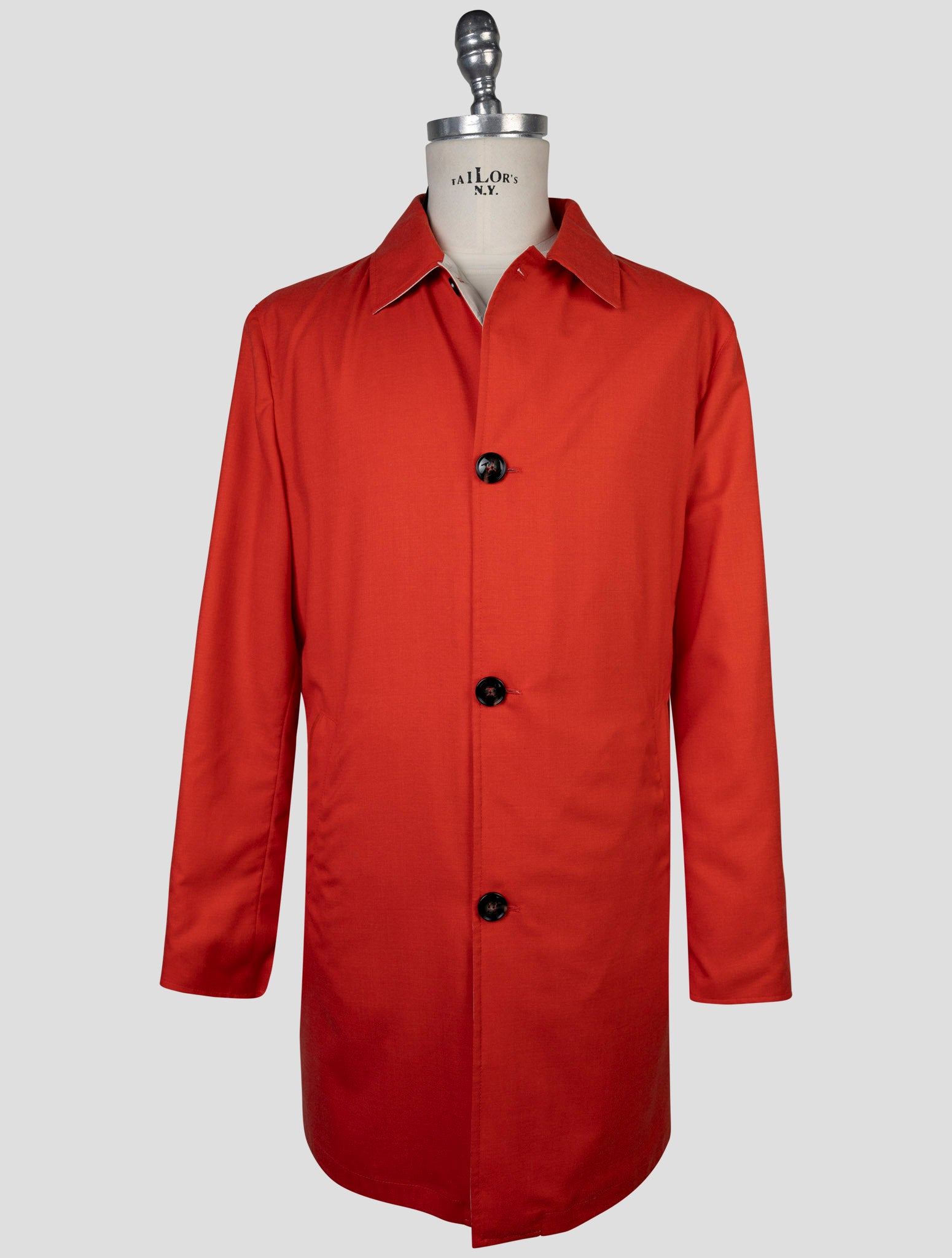 Kiton Red Beige Reversible Overcoat front