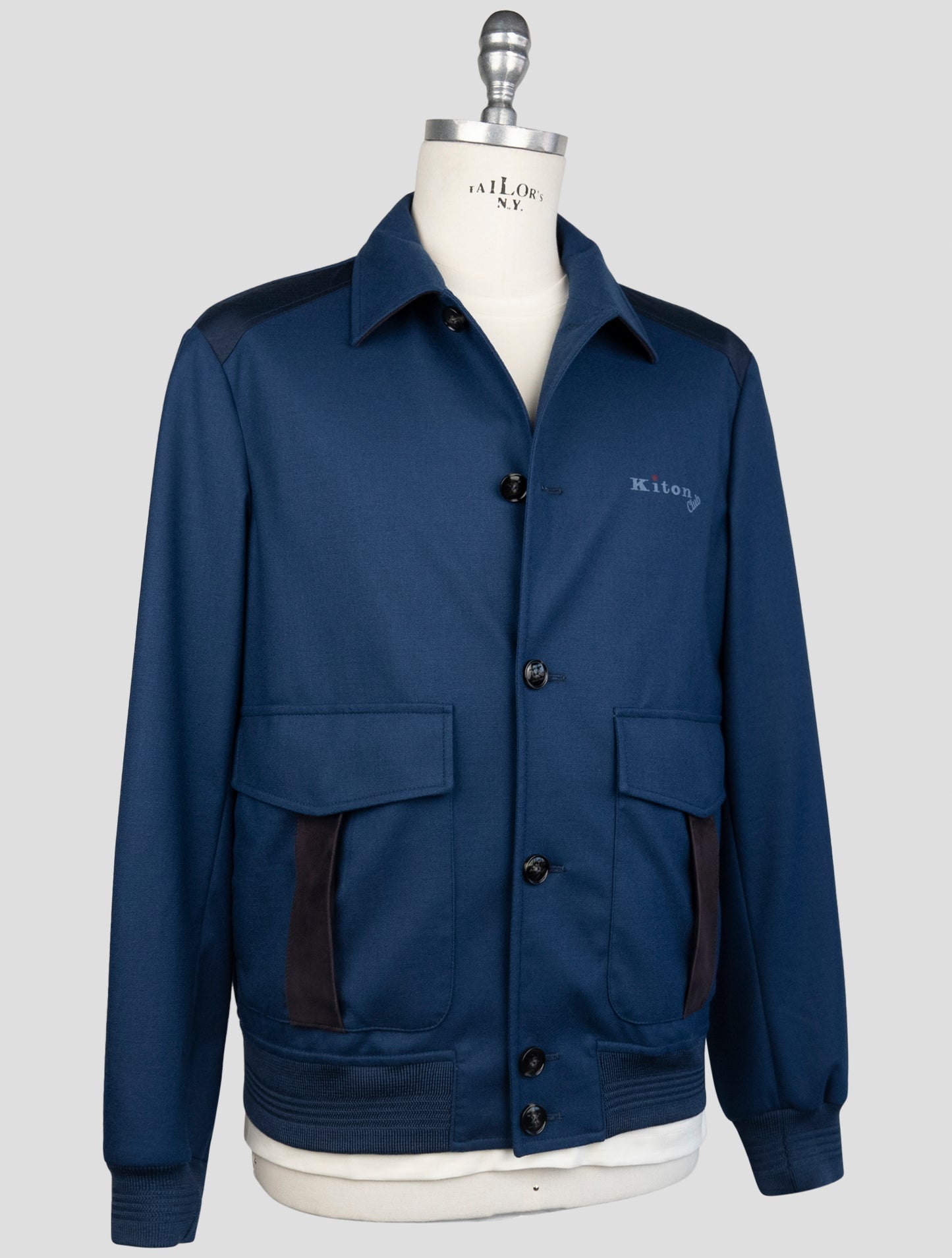 Kiton Blue Cashmere Ea Coat