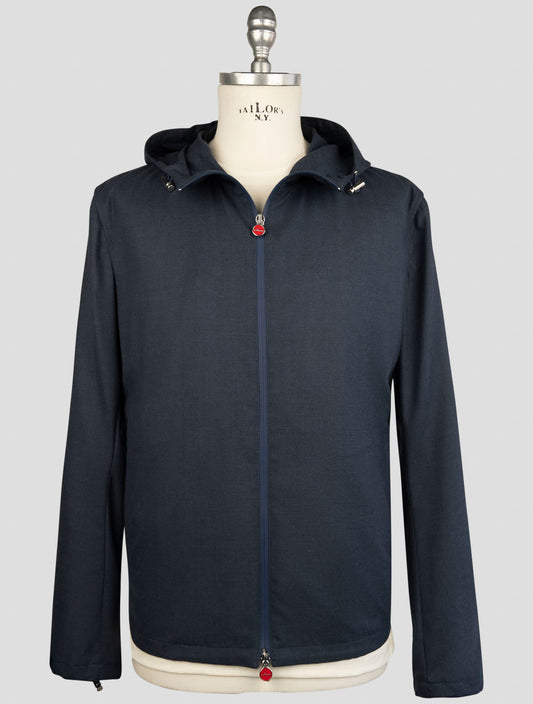 Kiton Blue Cashmere Silk Coat