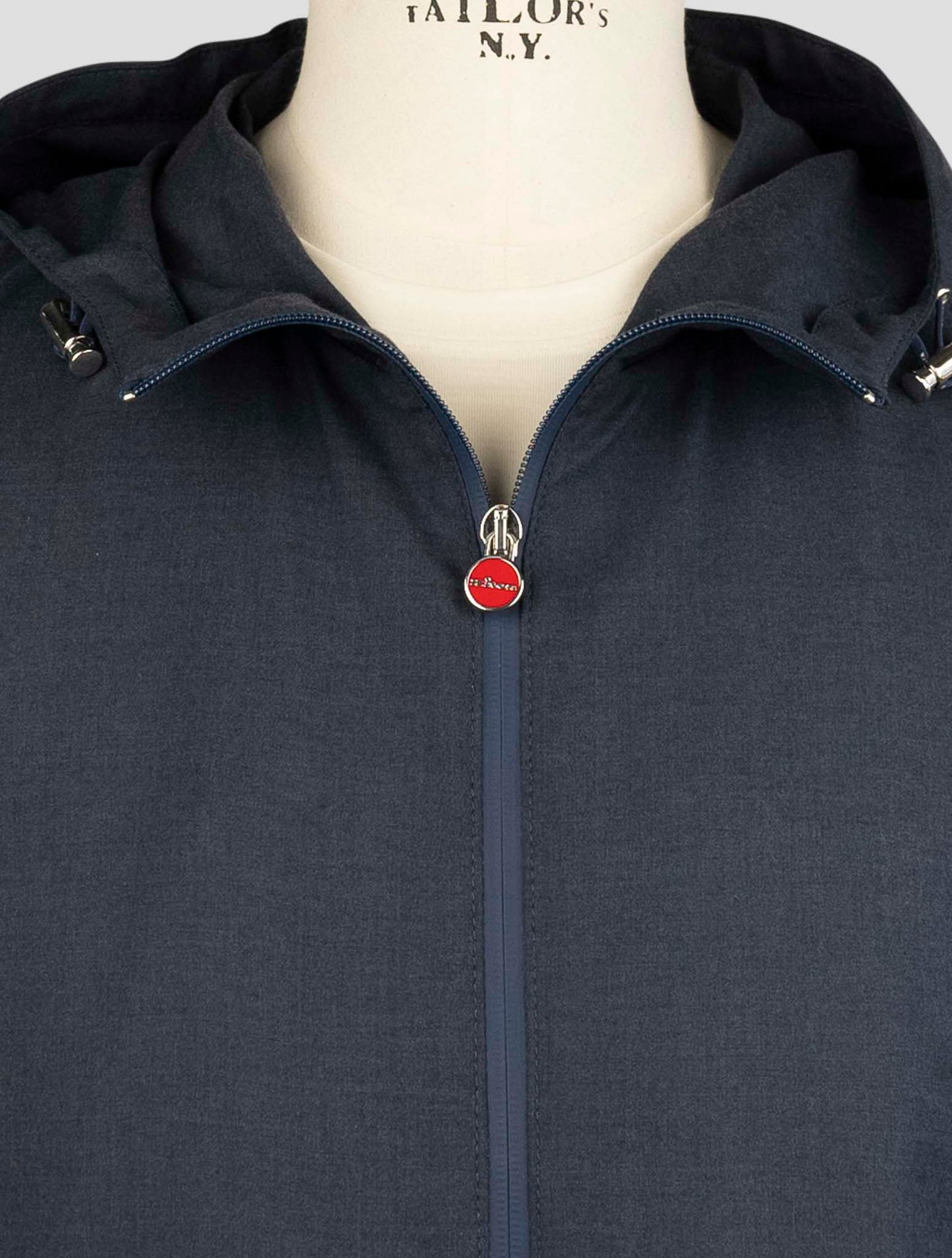 Kiton Blue Cashmere Silk Coat