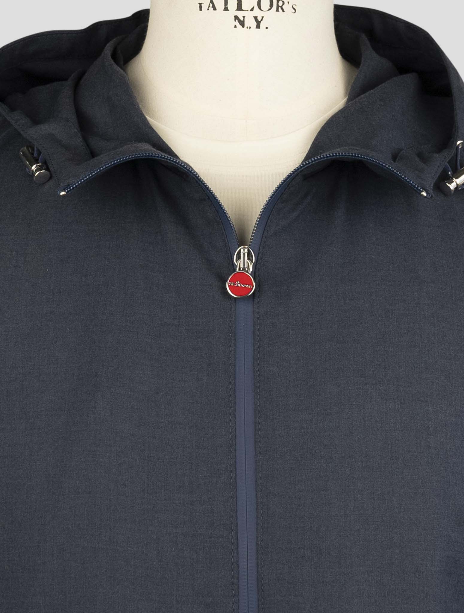Kiton Blue Cashmere Silk Coat