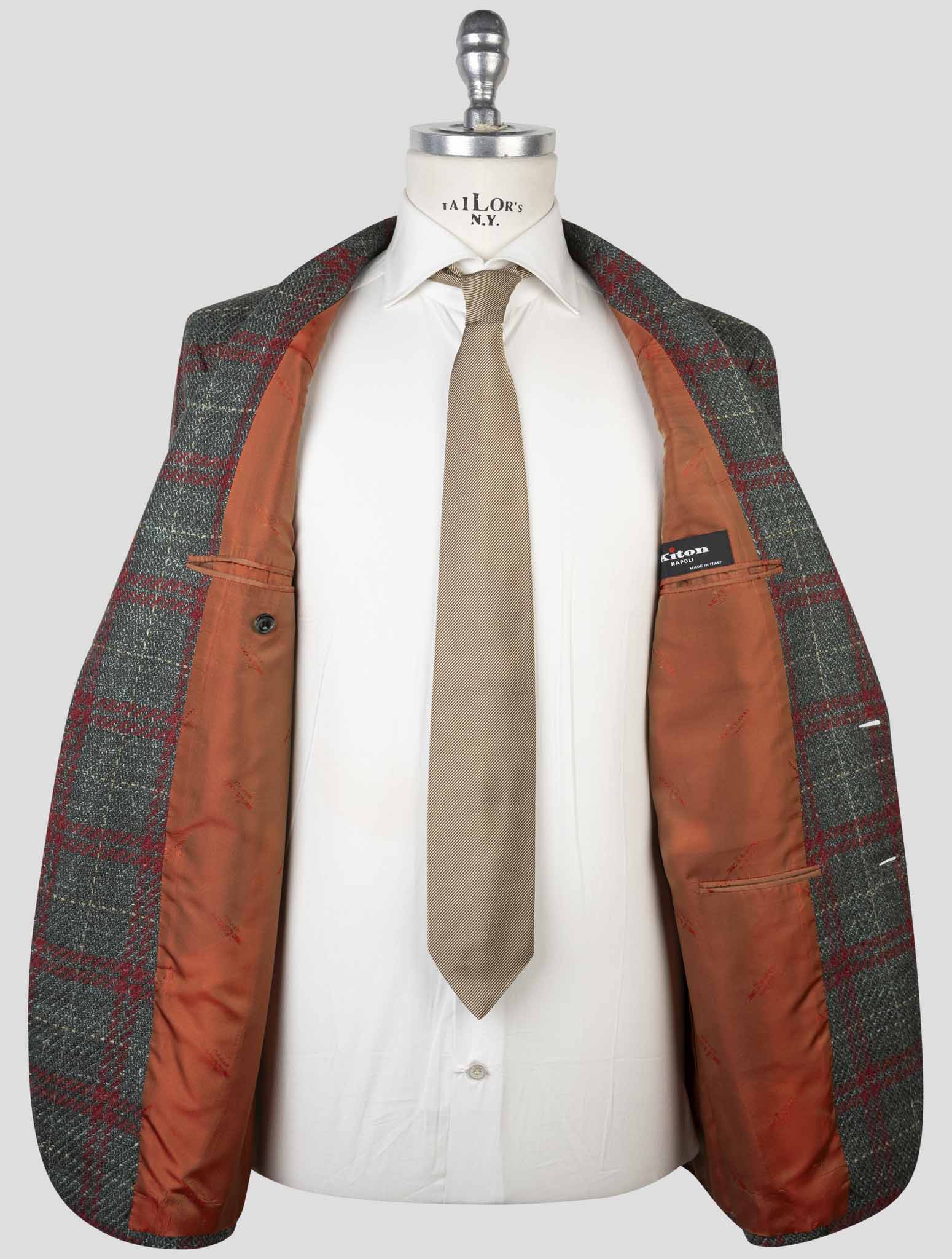 Kiton Multicolor Cashmere Virgin Wool Silk Linen Blazer