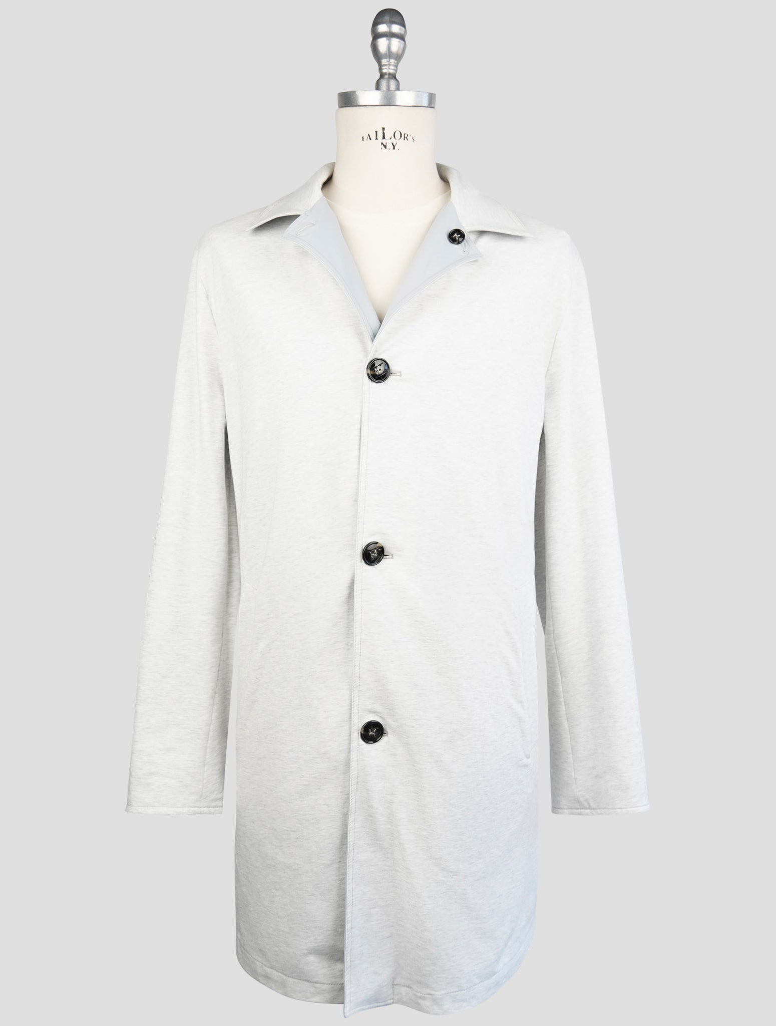 Kiton Gray Pa Ea Reverse Overcoat