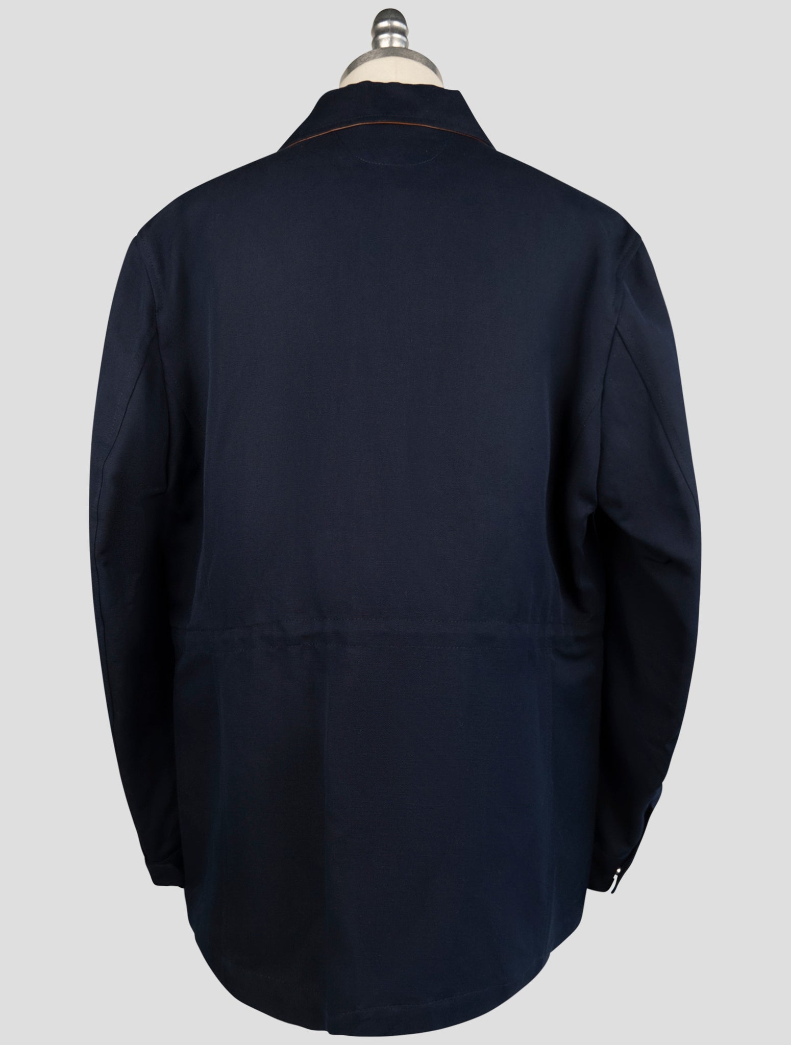 Kiton Blue Cotton Coat