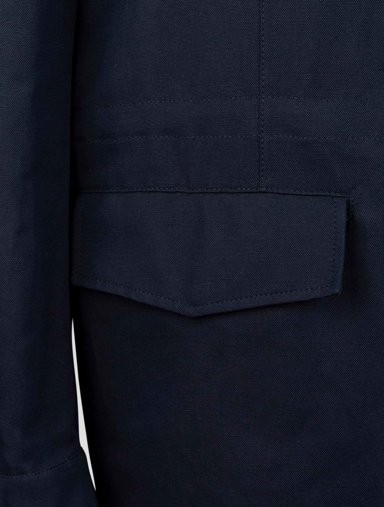 Kiton Blue Cotton Coat