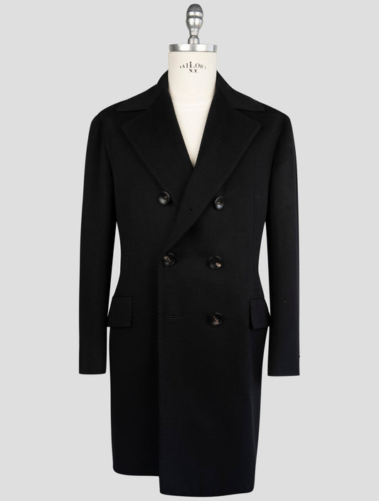 Kiton Black Cashmere Overcoat