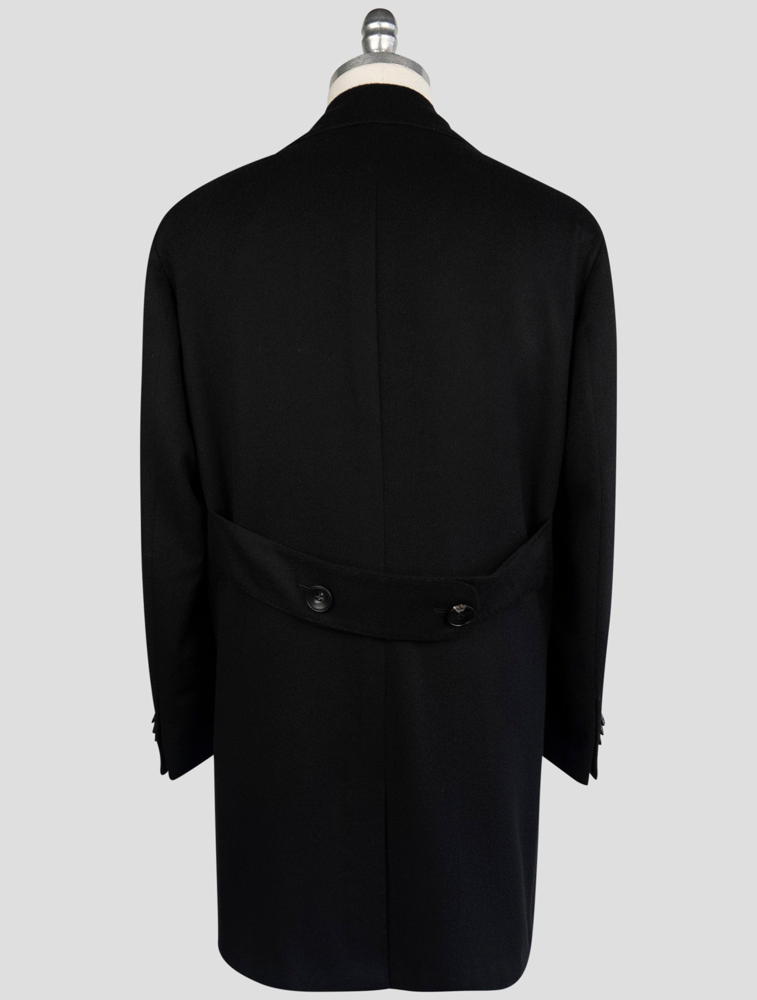 Kiton Black Cashmere Overcoat