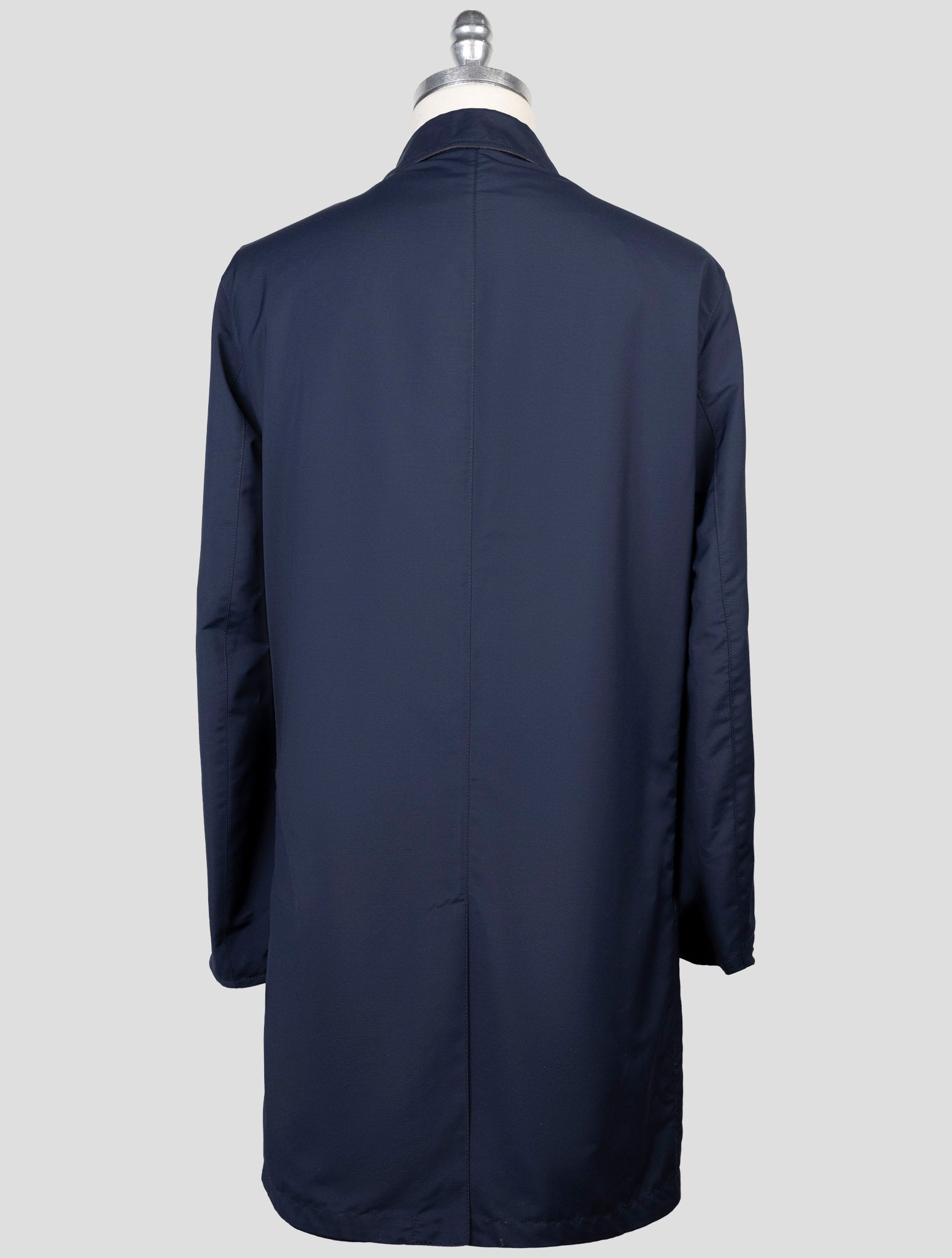 Kiton Blue Beige Wool Pa Reverse Overcoat