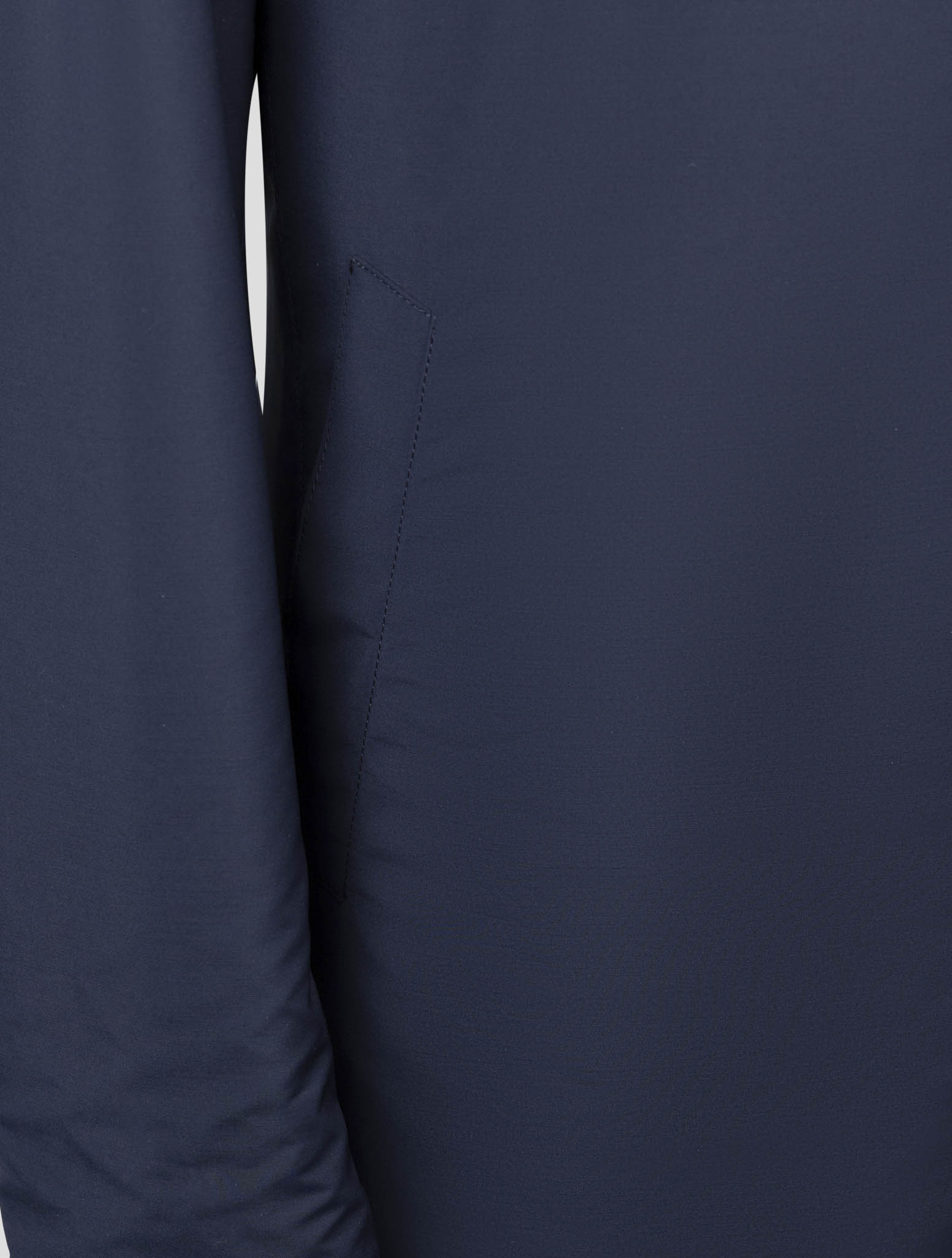 Kiton Blue Beige Wool Pa Reverse Overcoat