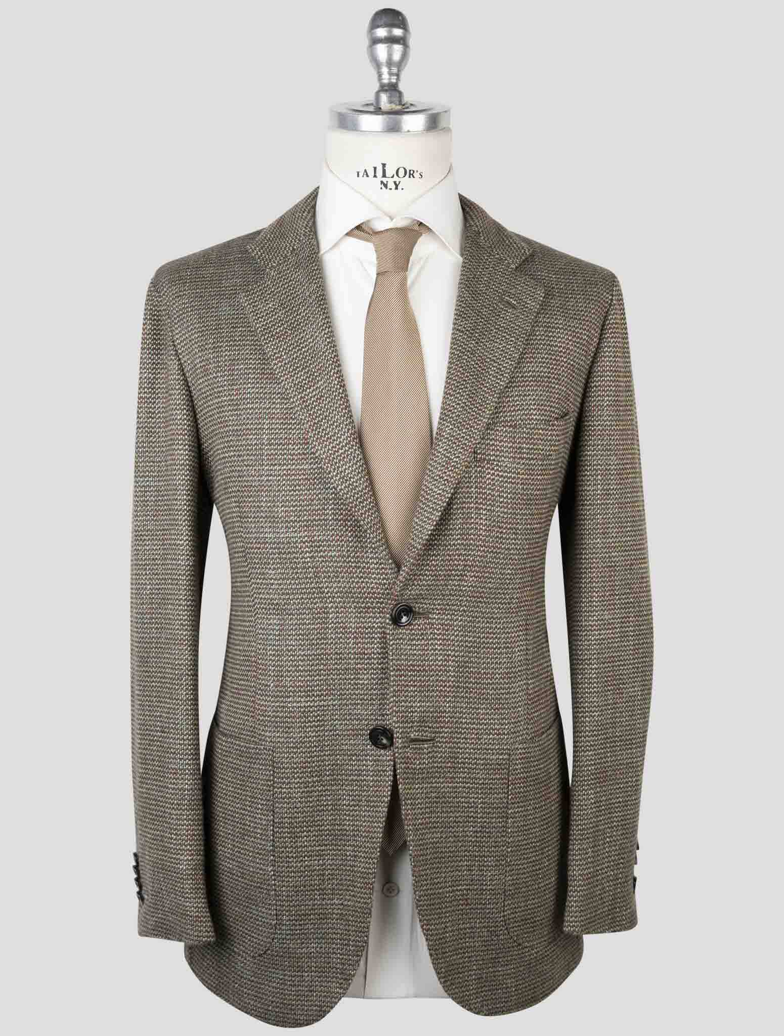 Kiton Multicolor Cashmere Virgin Wool Silk Linen Blazer