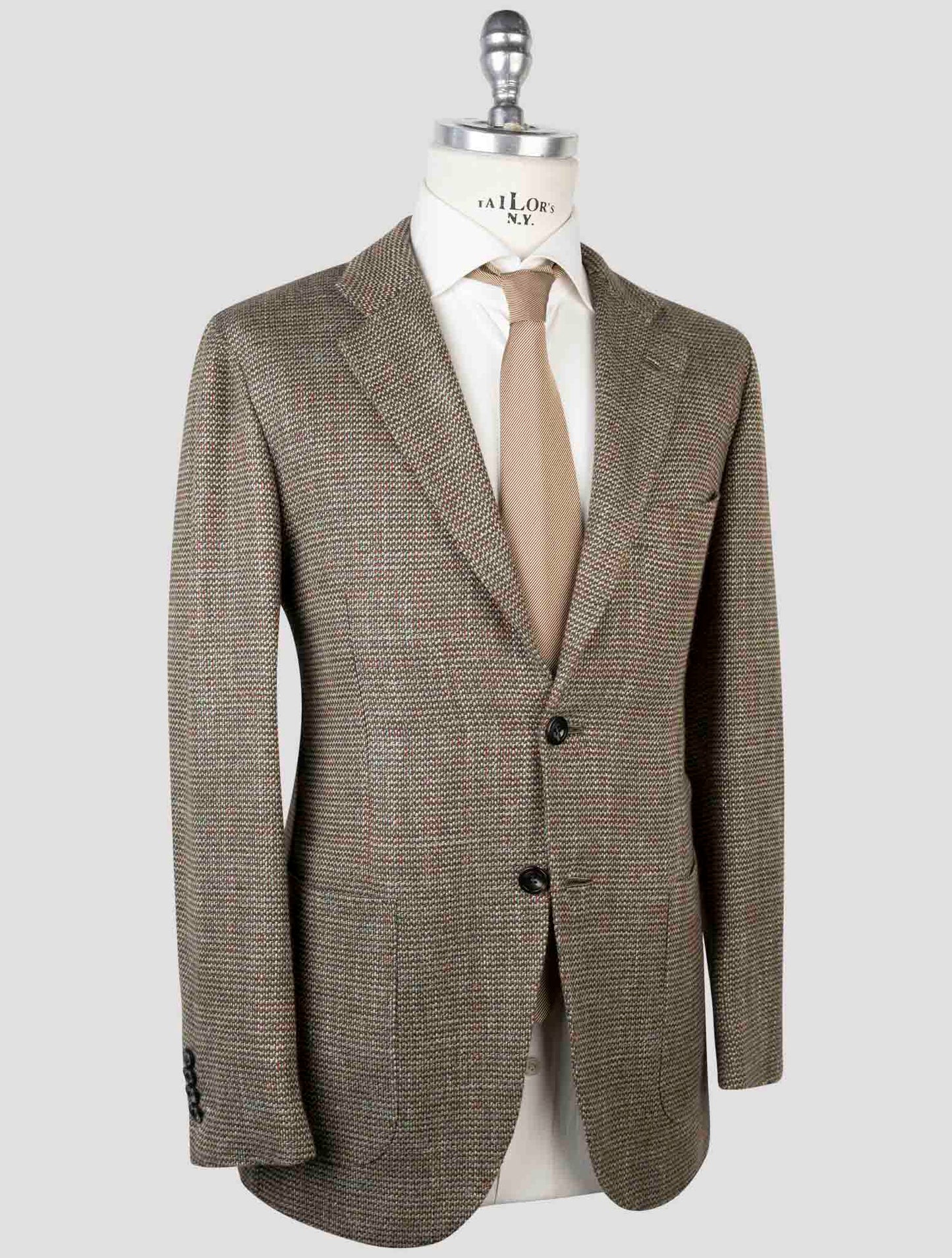 Kiton Multicolor Cashmere Virgin Wool Silk Linen Blazer