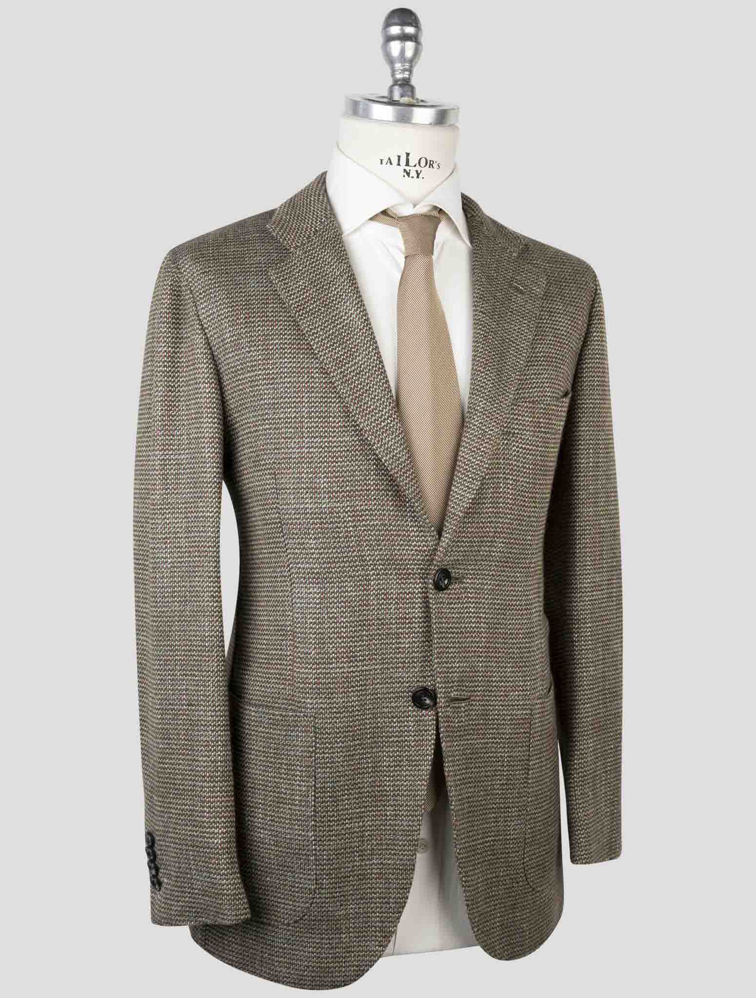 Kiton Multicolor Cashmere Virgin Wool Silk Linen Blazer
