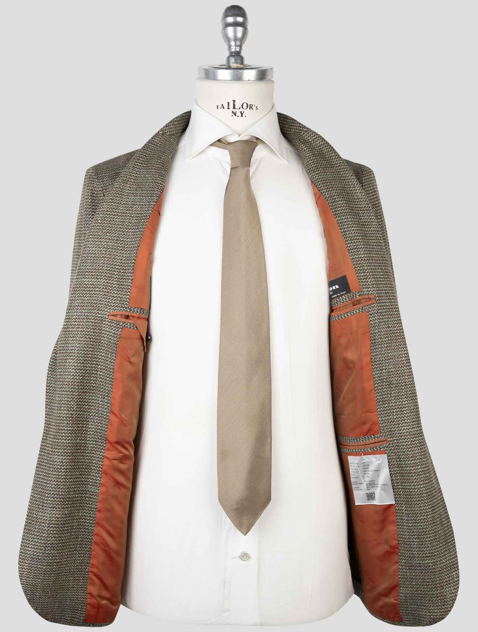 Kiton Multicolor Cashmere Virgin Wool Silk Linen Blazer