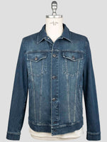 Kiton Blue Cotton Ea Coat