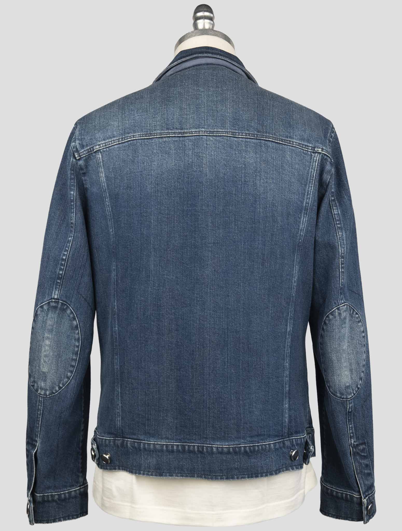Kiton Blue Cotton Ea Coat