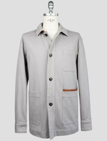 Kiton Gray Cotton Ea Coat