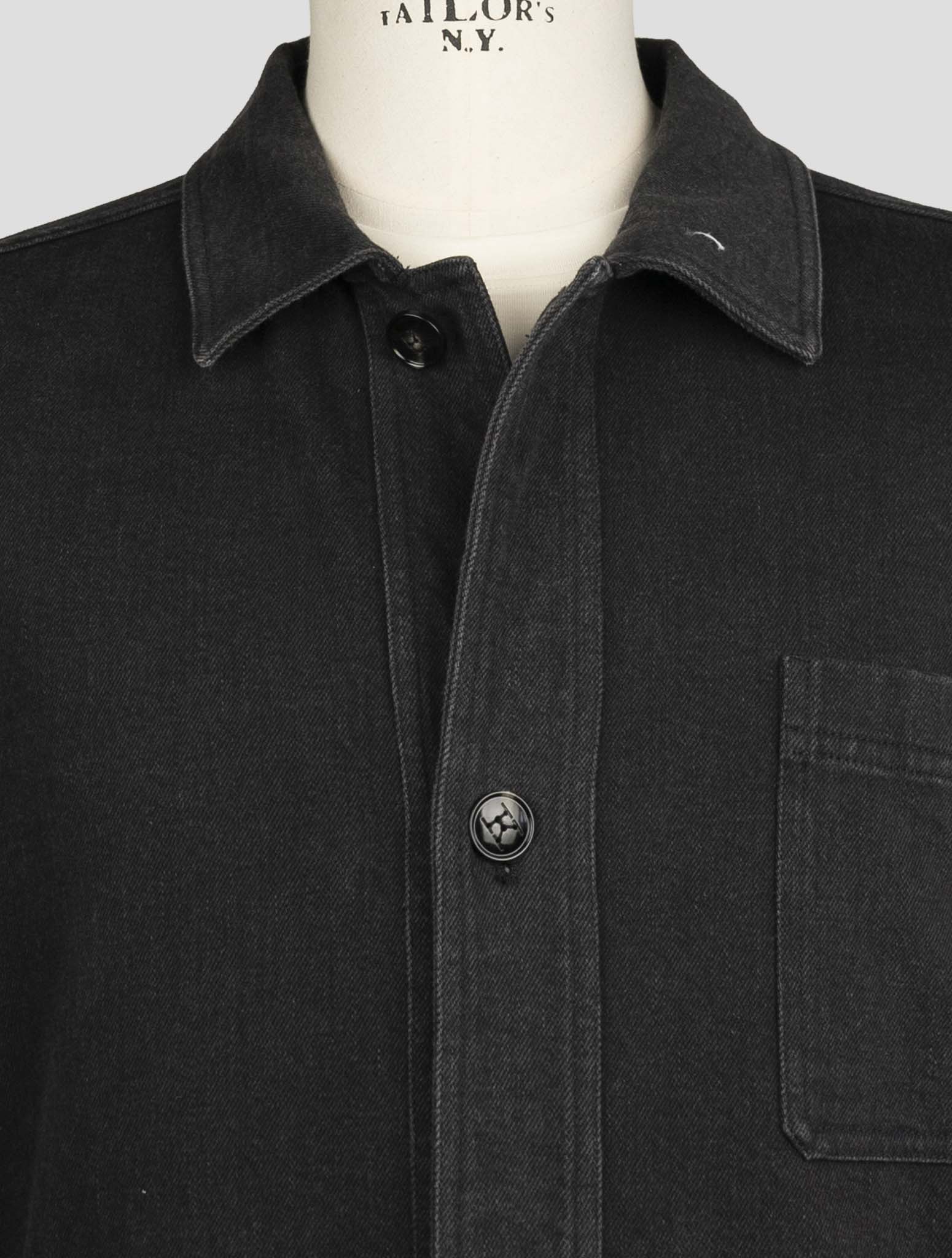 Kiton Black Cotton Ea Coat