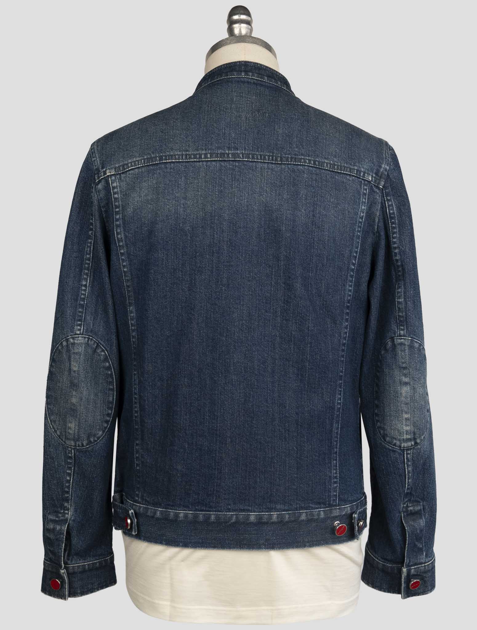 Kiton Blue Cotton Ea Coat