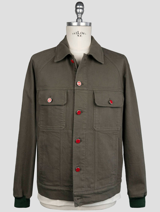 Kiton Green Cotton Ea Coat