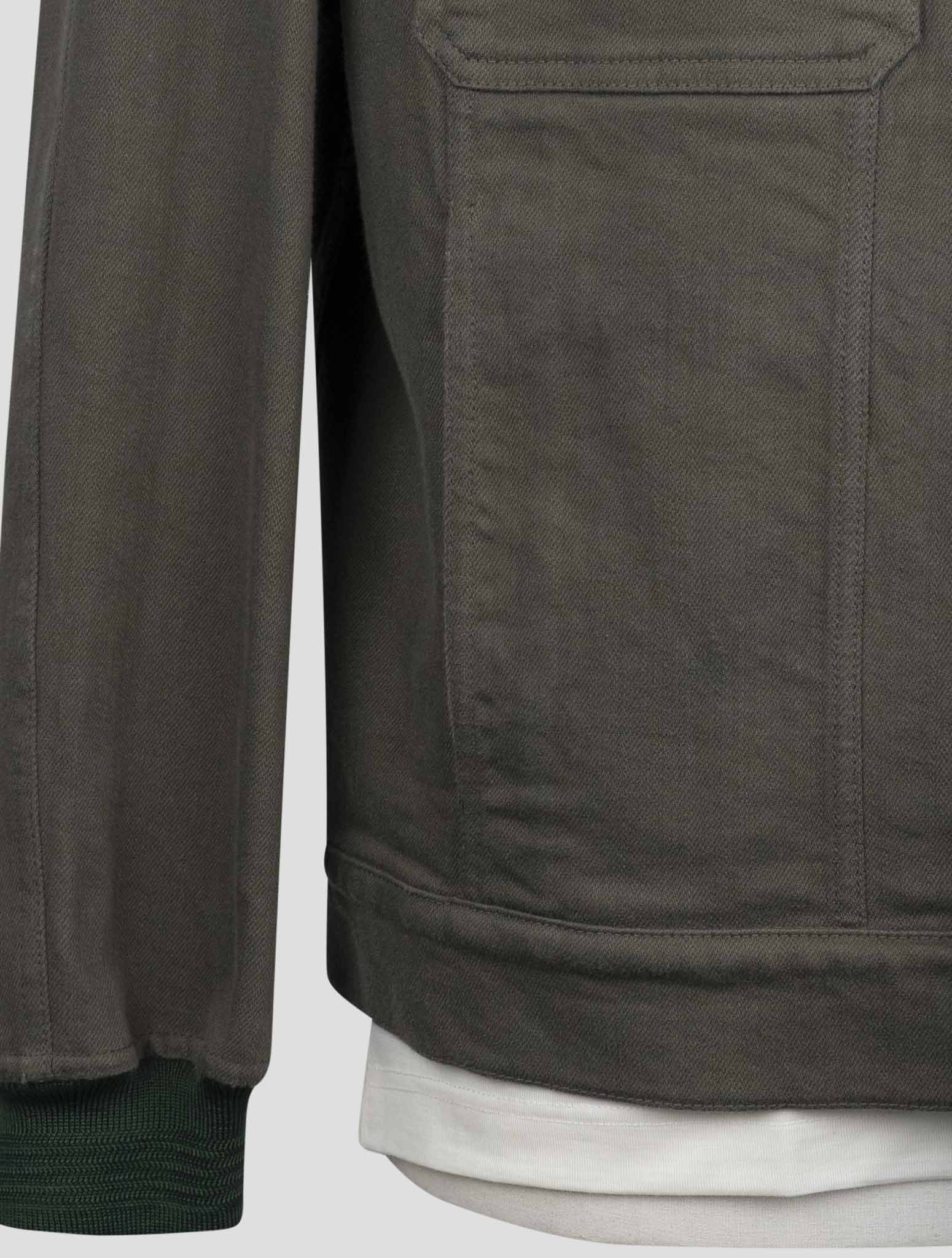 Kiton Green Cotton Ea Coat