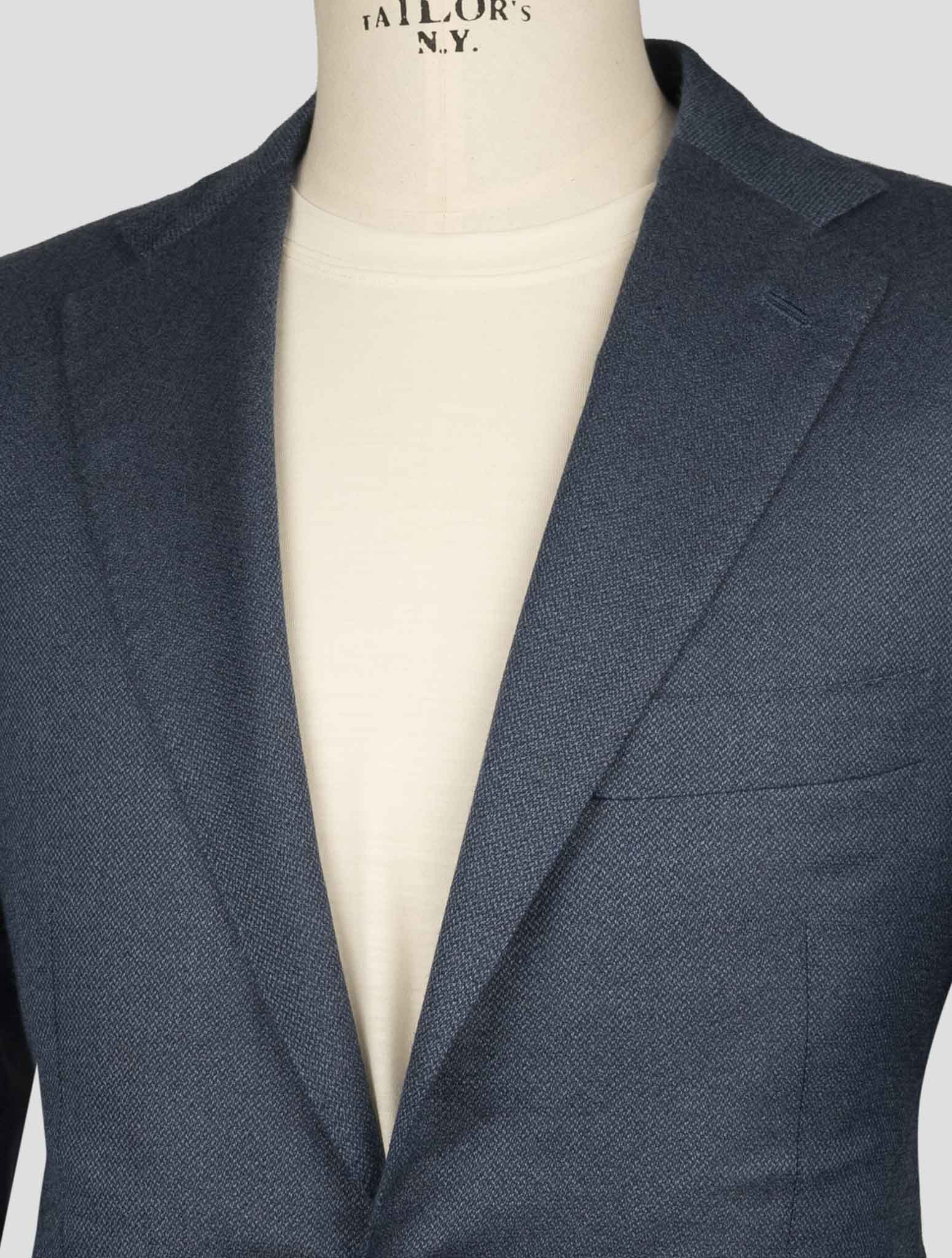 Kiton Blue Cashmere Silk Blazer
