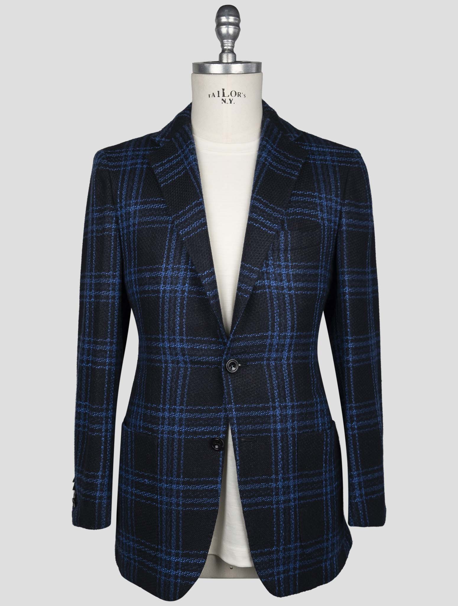 Kiton Blue Cashmere Silk Blazer