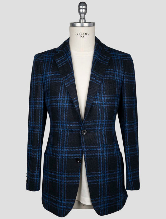 Kiton Blue Cashmere Silk Blazer