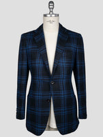 Kiton Blue Cashmere Silk Blazer