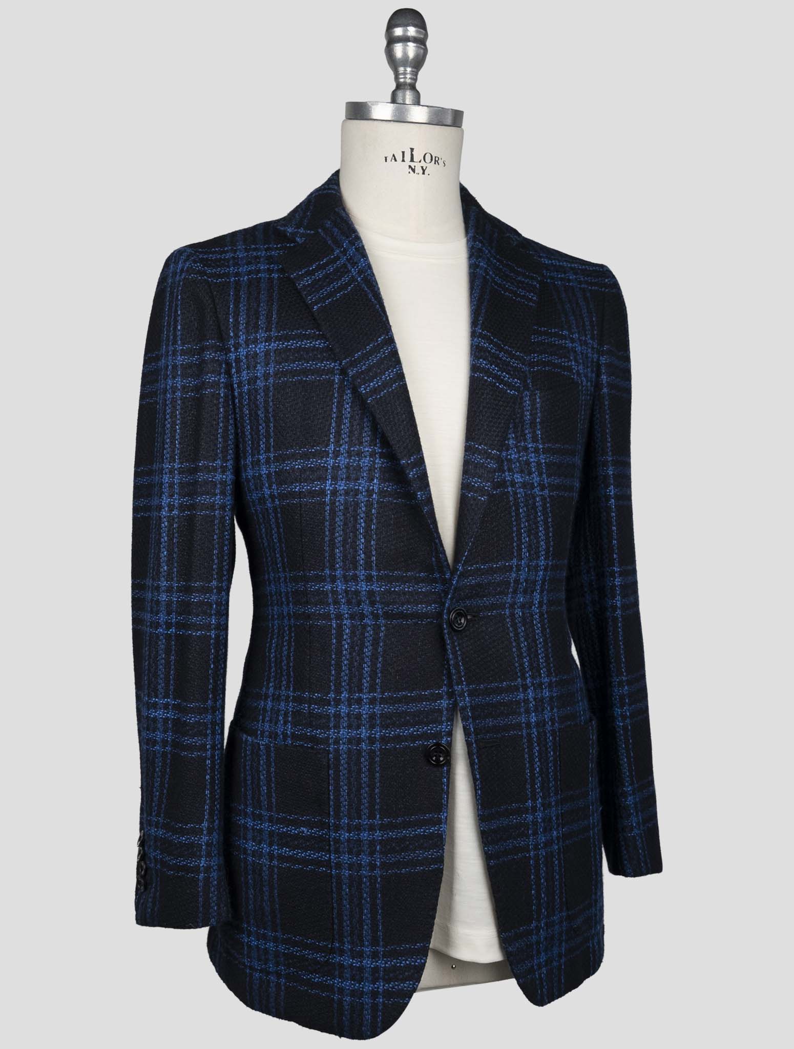 Kiton Blue Cashmere Silk Blazer