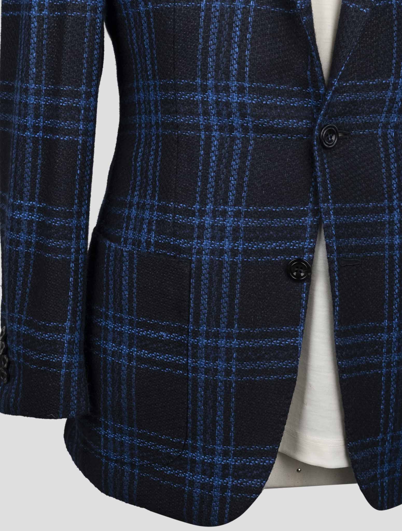 Kiton Blue Cashmere Silk Blazer