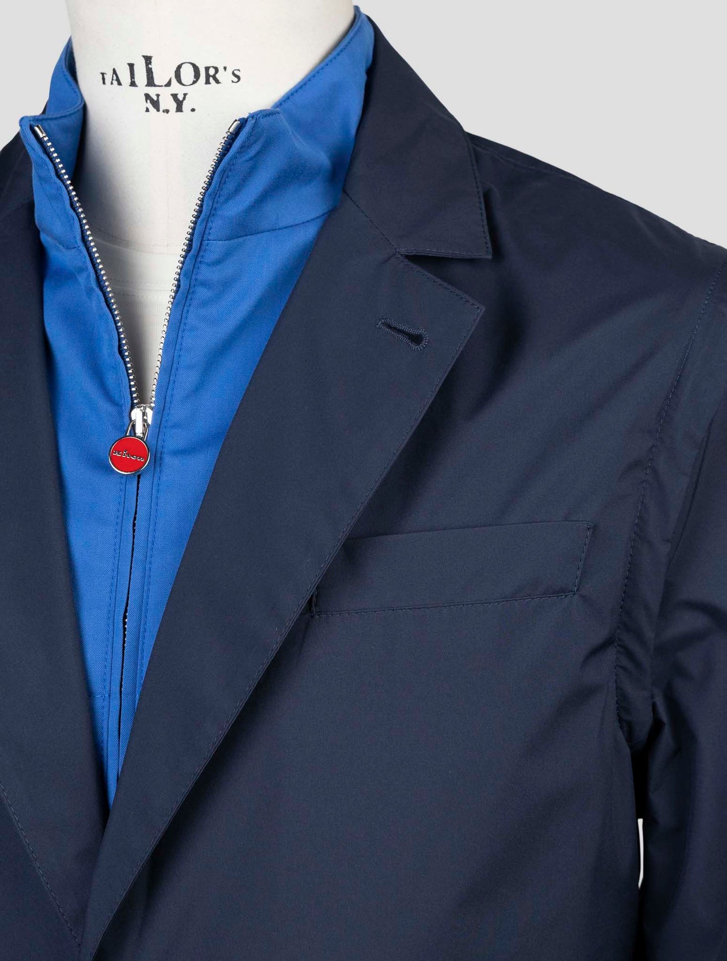 Kiton Blue Pl Pu Coat