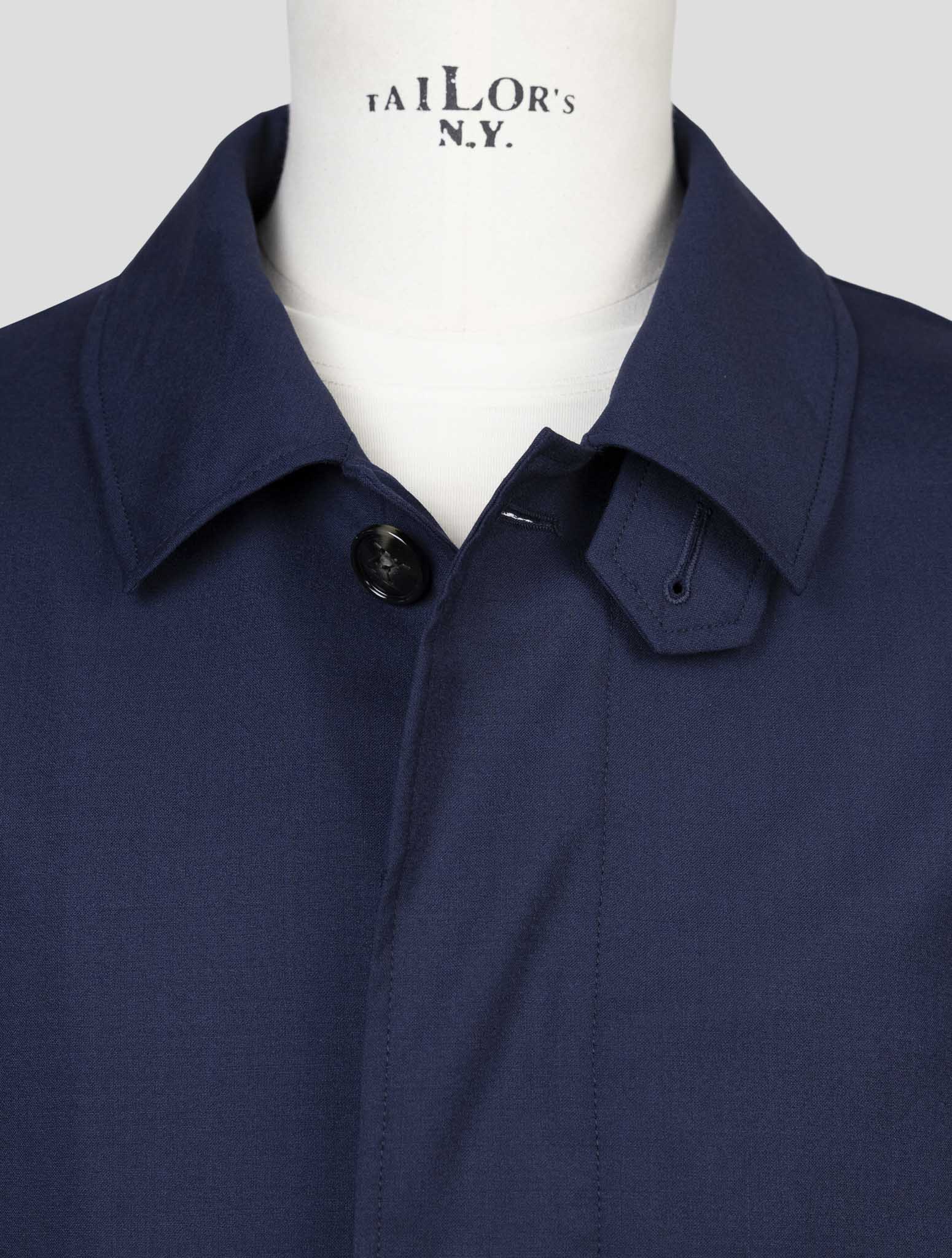 Kiton Blue Virgin Wool Pa Ea Overcoat