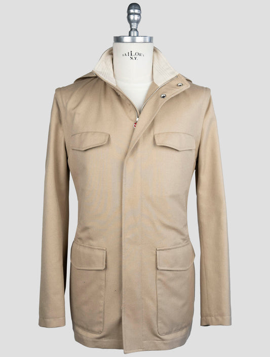 Kiton Beige Cotton Coat