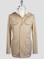 Kiton Beige Cotton Coat