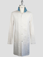 Kiton Gray Linen Overcoat