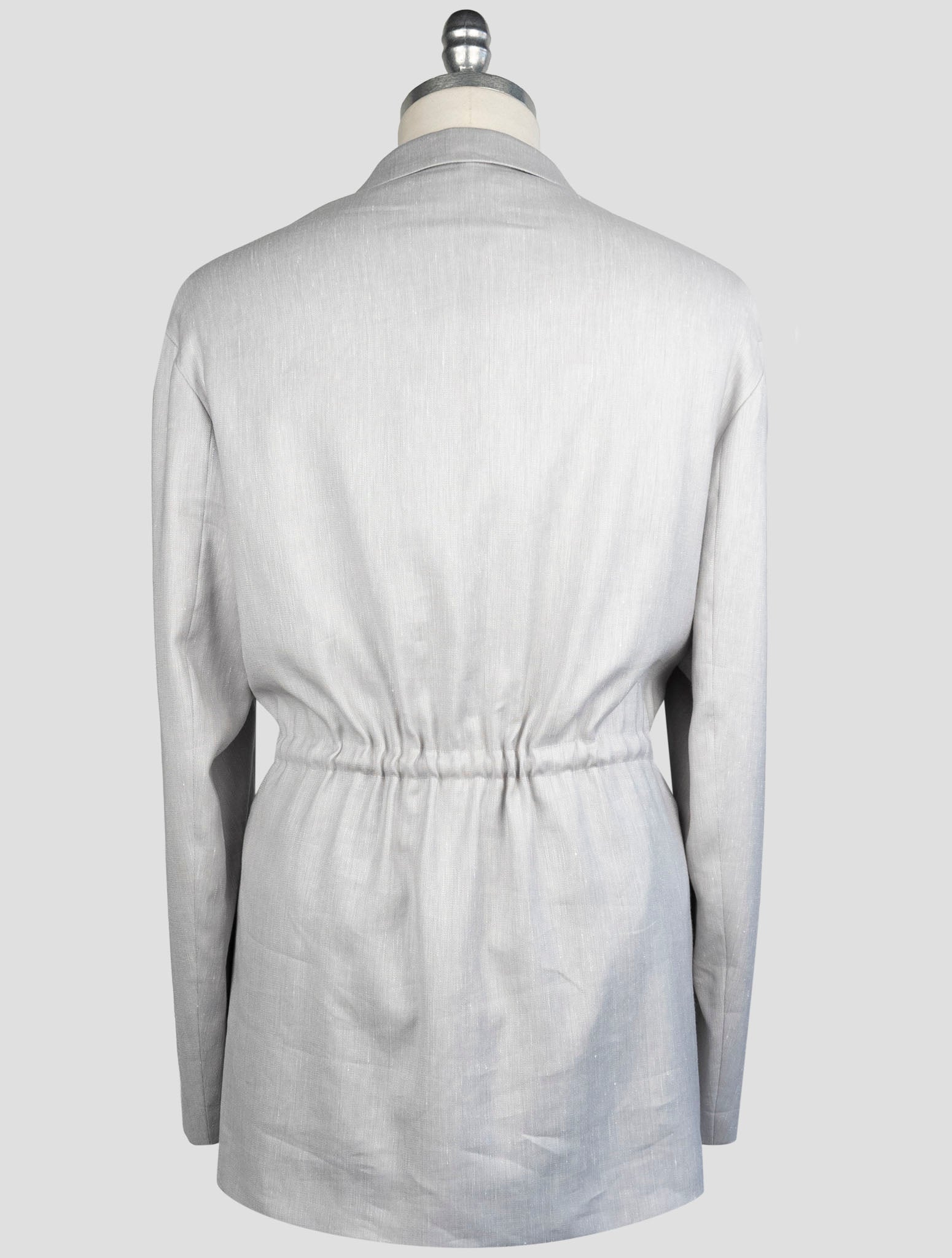 Kiton Gray Linen Cashere Silk Pa Ea Blazer